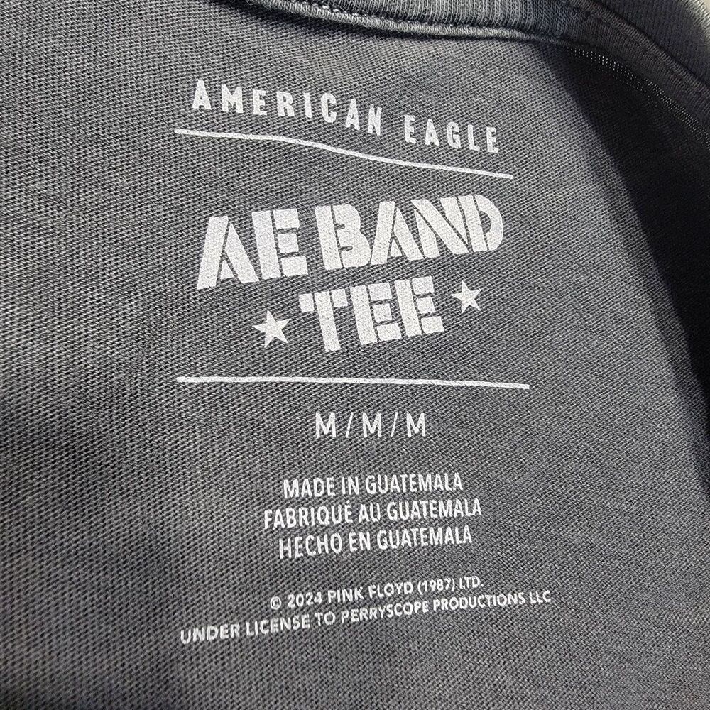 American Eagle AE Band Tee Pink Floyd T Shirt Womens M Oversized Gray Retro Top - Picture 6 of 9